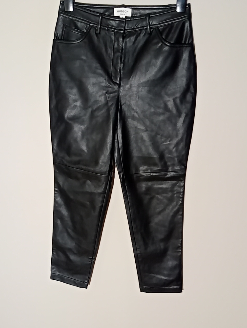 Hudson Jeans Black Faux Leather Skinny Pants